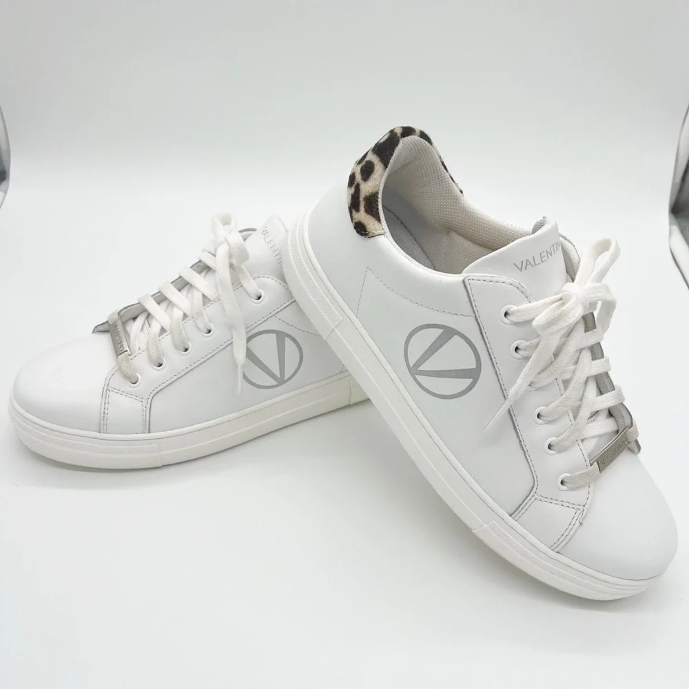 Valentino Women's White and Gray Sneakers - Picture 8 of 10